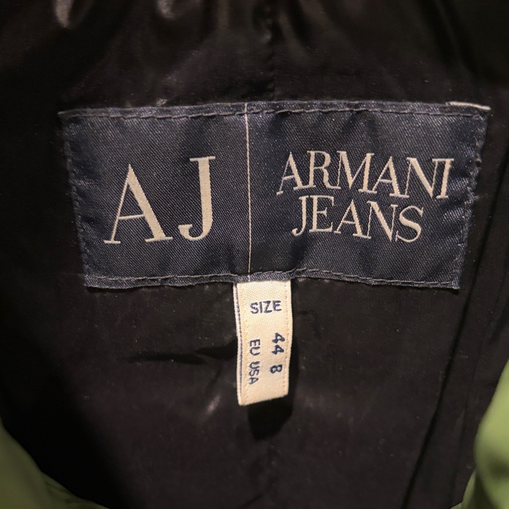 Armani Jeans Green Puffer Jacket - Picture 2 of 8